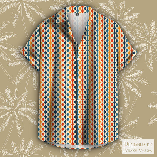 70s Rainbow Button Down Shirt
