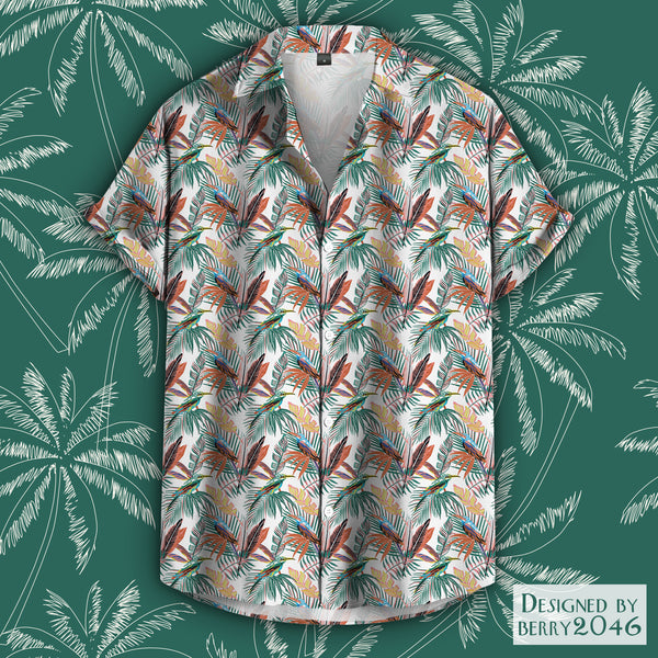 Colorful Palm Leaves Hawaiian Shirt