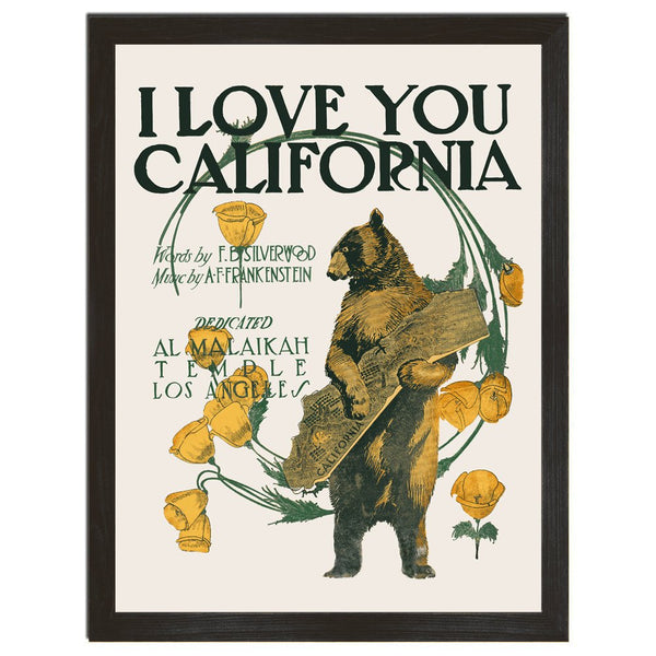 I Love California Art Print