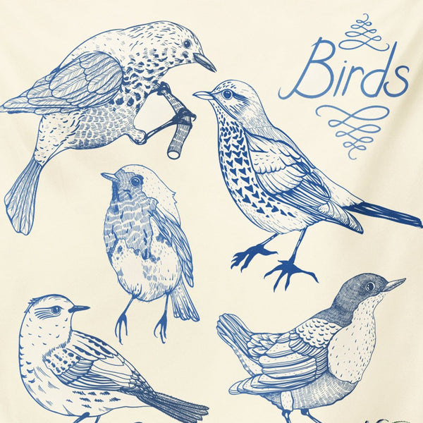 Bird Illustration Tapestry