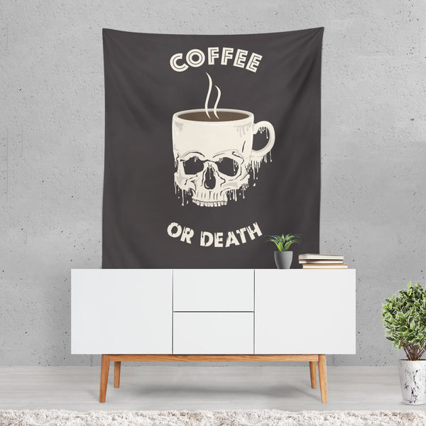 Coffee or Death Tapestry
