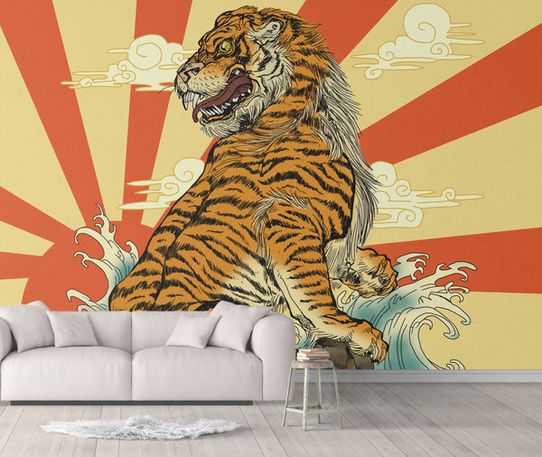Rising Tiger Animal Wallpaper