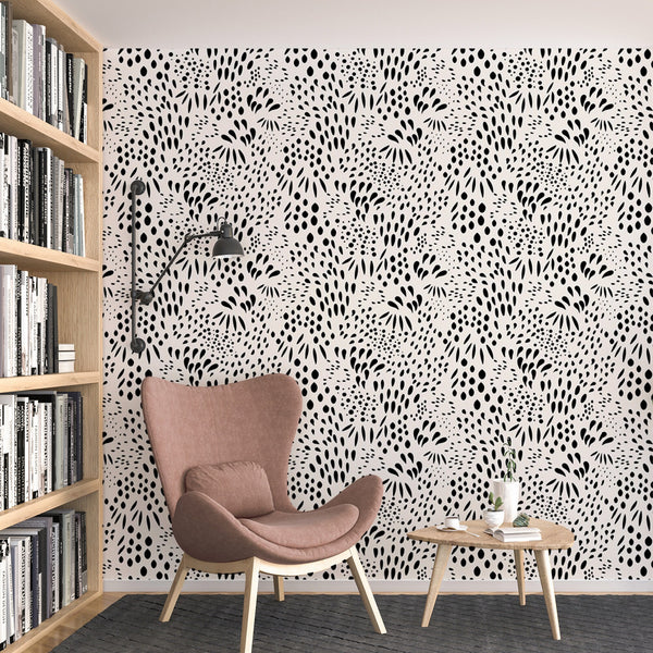 Ink Pattern Removable Wallpaper, Cool Abstract Wall Cling, Artistic , Modern Home Decor, Pretty Decorative Wall Mural Decal