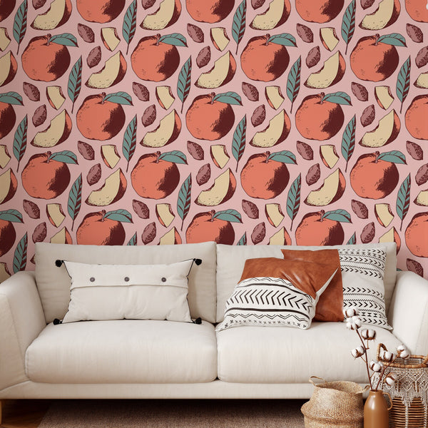 Peach Pattern Wallpaper