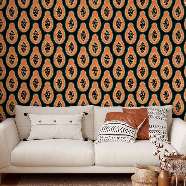 Papaya Pattern Wallpaper