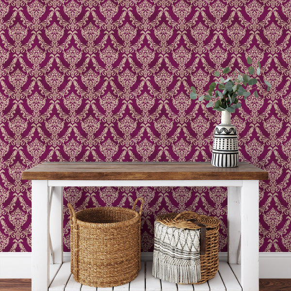 Violet Intricate Pattern Peel & Stick Wallpaper