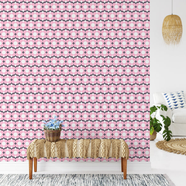 Pink Flowers Peel & Stick Wallpaper