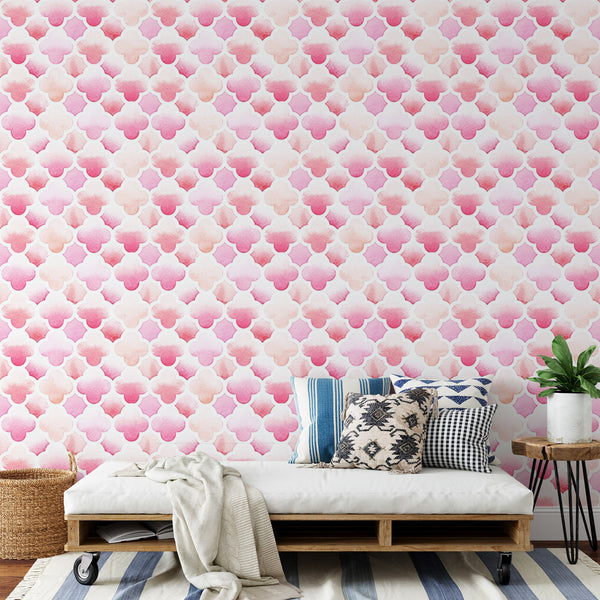 Faded Pink Peel & Stick Wallpaper