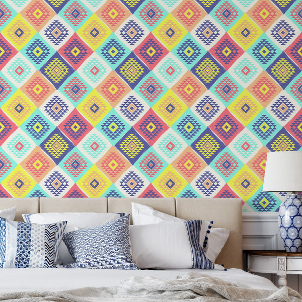 Colorful Tiles Peel & Stick Wallpaper
