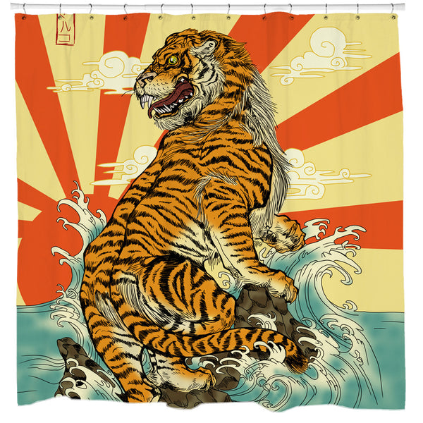 Rising Tiger Shower Curtain