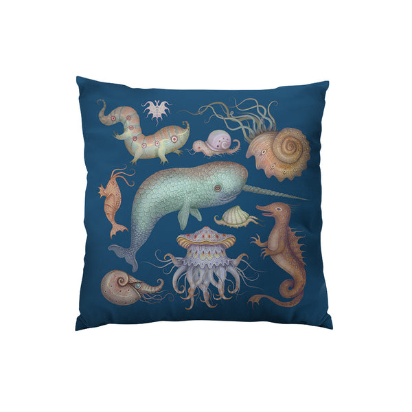 Sea Creatures Throw Pillow