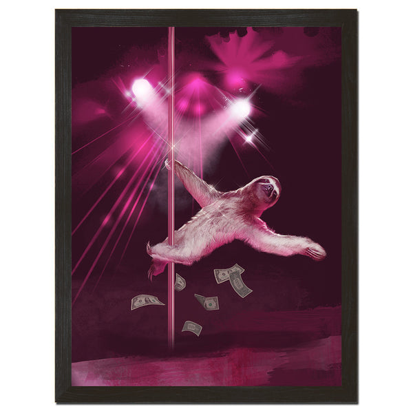 Stripper Sloth Art Print