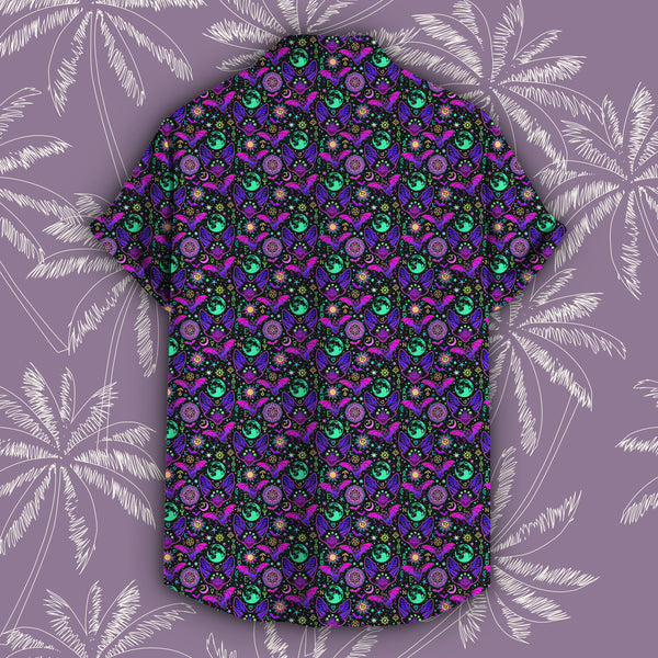 Psychedelic Bats Button Down Tee