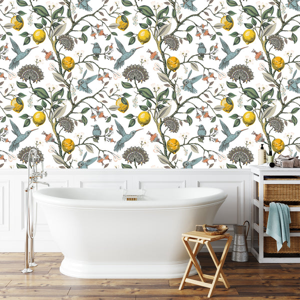 Hummingbird and Lemon Wallpaper
