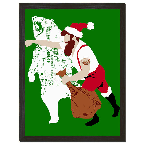 Christmas Bear Punch Art Print