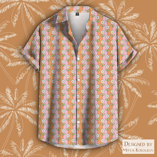 Daisy Stripe Button Down Shirt