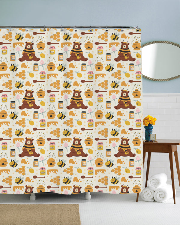 Honey Bear Shower Curtain