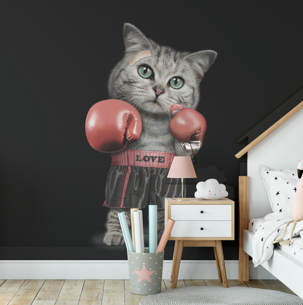 Boxing Cat Wallpaper by Adam Lawless
