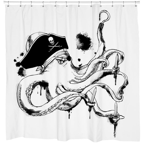 Captain Octopus Shower Curtain