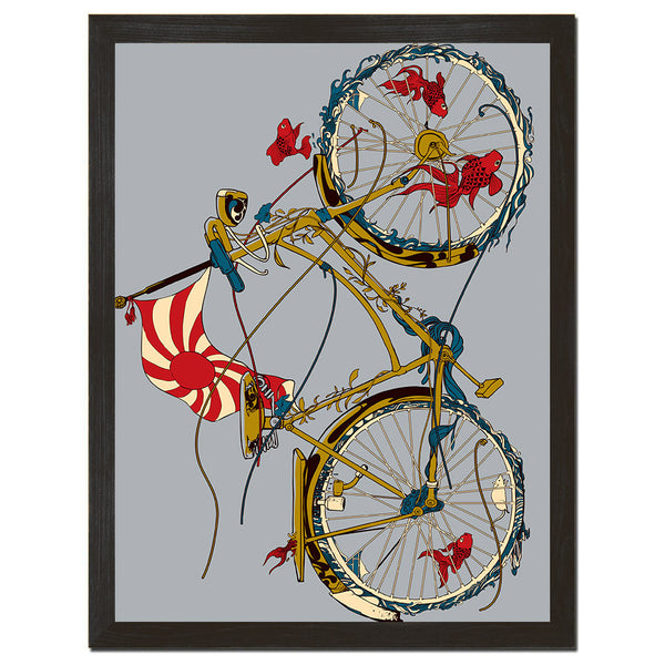 Cycling Fish Art Print