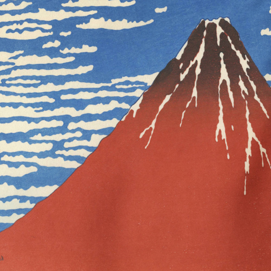 Red Mt Fuji Tapestry
