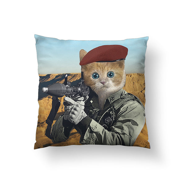 G.I. Kitty Throw Pillow