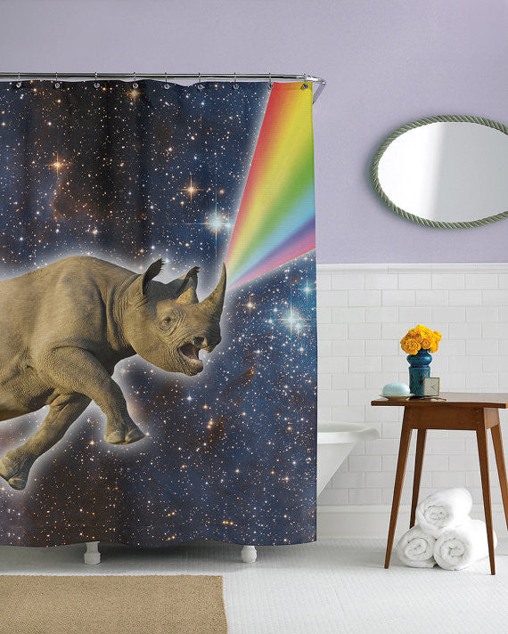 Rhinocorn Shower Curtain