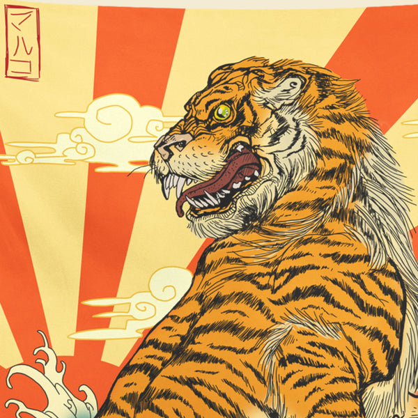 Rising Tiger Tapestry