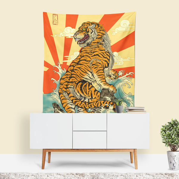 Rising Tiger Tapestry
