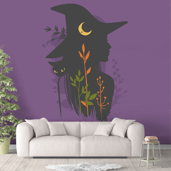 Witch Silhouette Animal Wallpaper Trending Purple Black Sharp Shirter