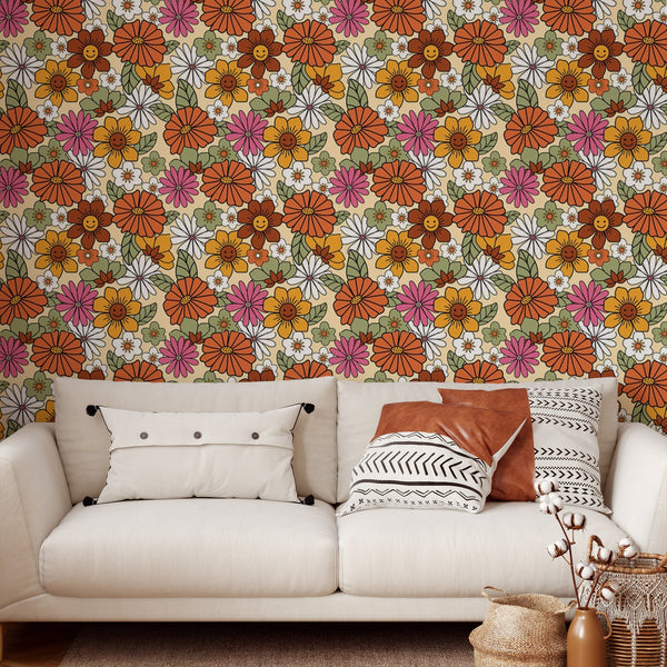 Happy Flowers Wallpaper