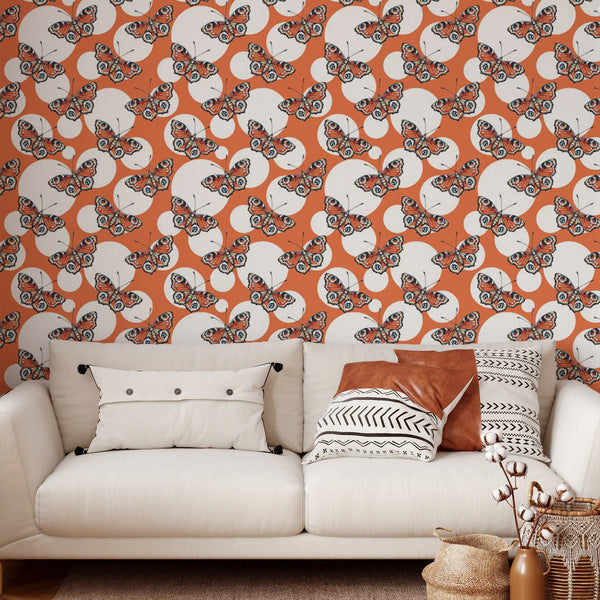 Orange Butterflies Wallpaper