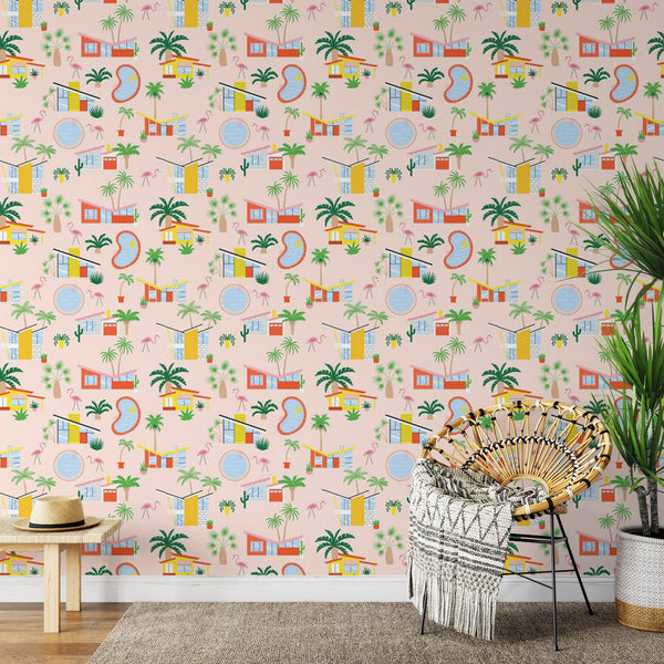 Tropical House Peel & Stick Wallpaper