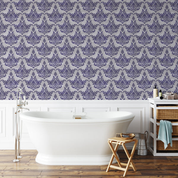 Delicate Purple Pattern Peel & Stick Wallpaper