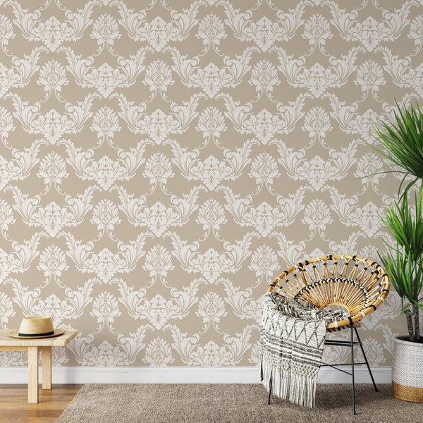 Gray Intricate Pattern Peel & Stick Wallpaper