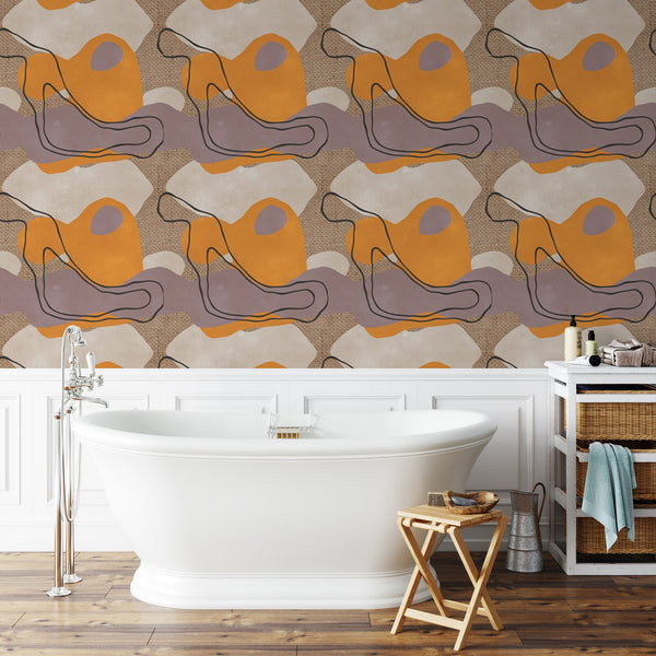 Orange Splat Peel & Stick Wallpaper