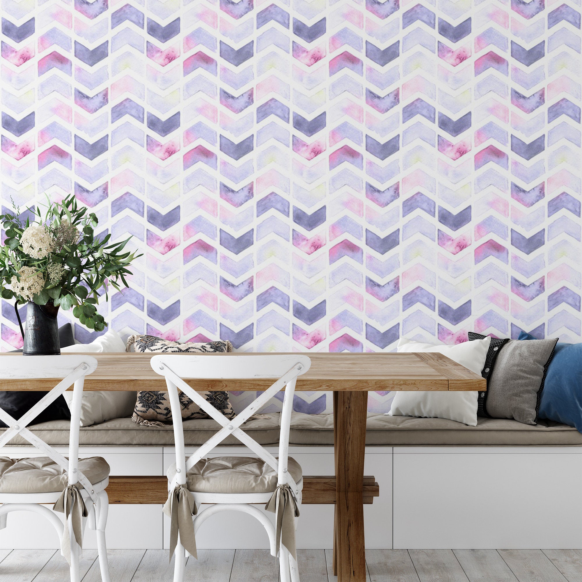 Peel  Stick Wallpaper 3ft x 2ft  Fletching Arrows Small Scale Lilac Grove  Collection Purple Grey Tribal Woodland Trendy Custom Removable Wallpaper by  Spoonflower  Walmartcom