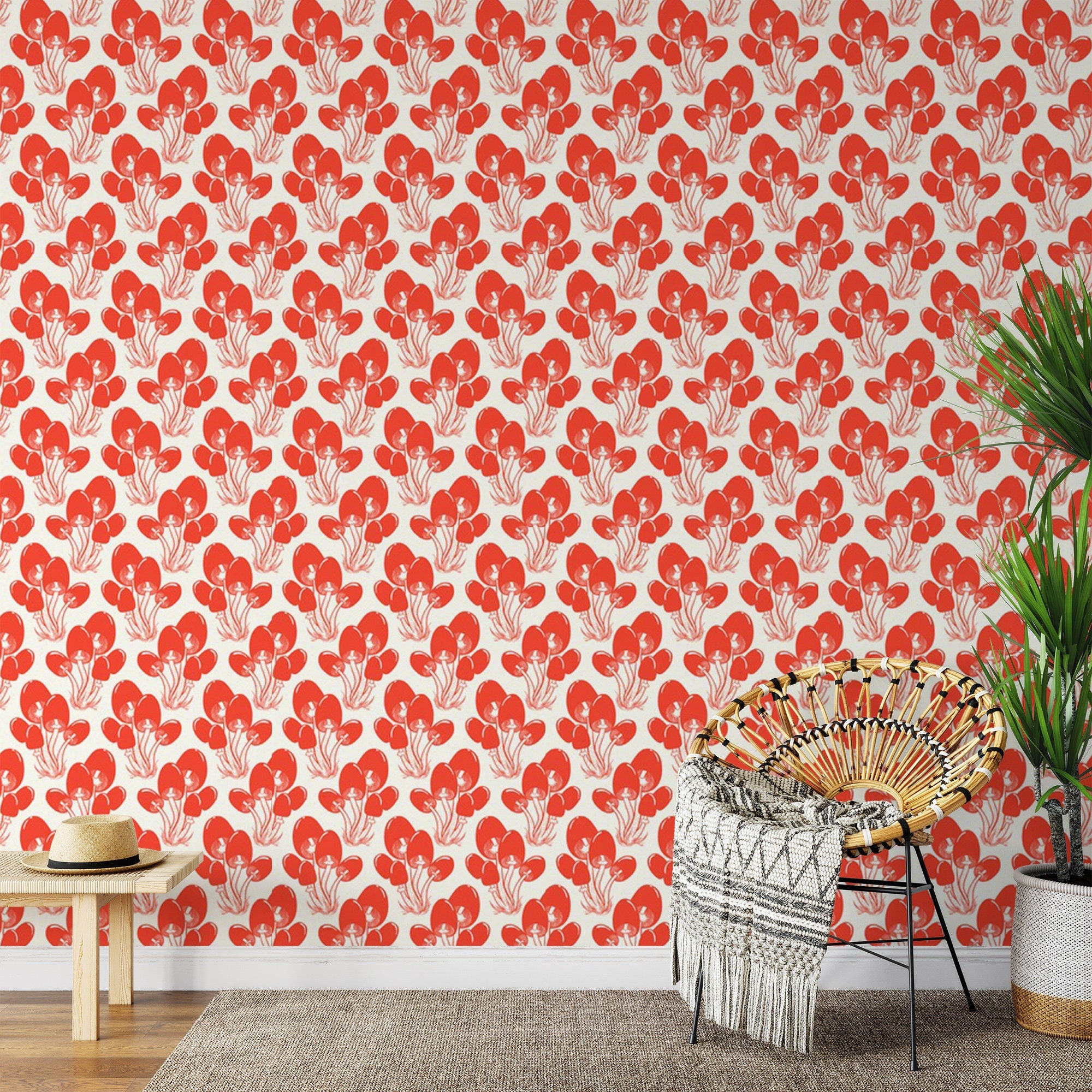 Red Self Adhesive Wallpaper Roll 45 600