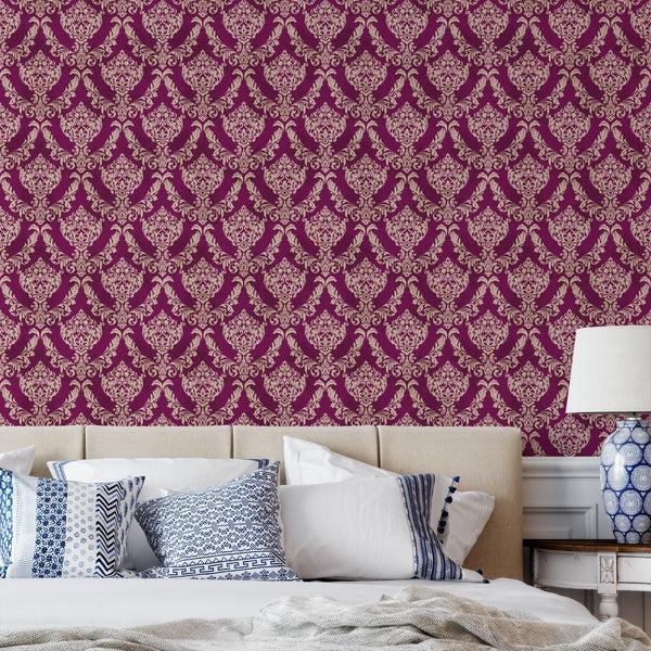 Violet Intricate Pattern Peel & Stick Wallpaper