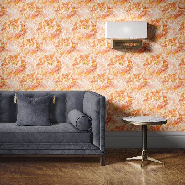 Giant Orange Flowers Wallpaper