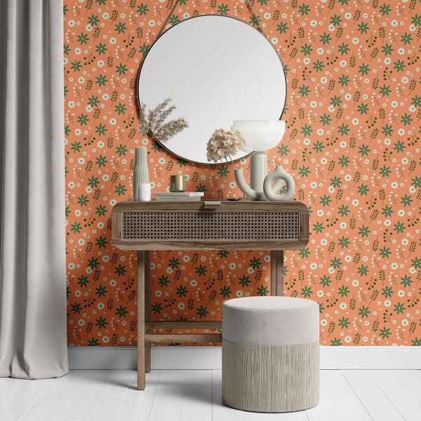 Orange Blooms Wallpaper