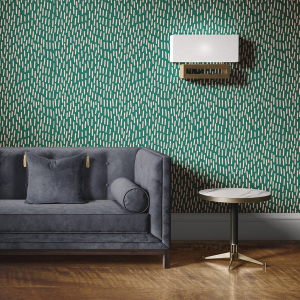 Sprinkles Pattern Removable Wallpaper, Pretty Green Wall Cling, Artistic , Modern Home Decor, Cool Wall Mural Decal