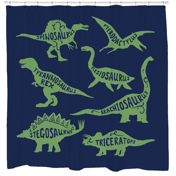 Know Your Dinos Shower Curtain