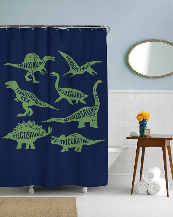 Know Your Dinos Shower Curtain