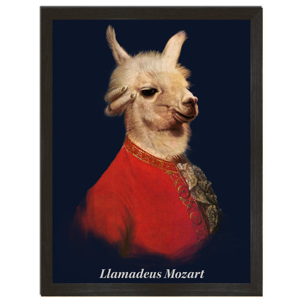 Llamadeus Mozart Art Print