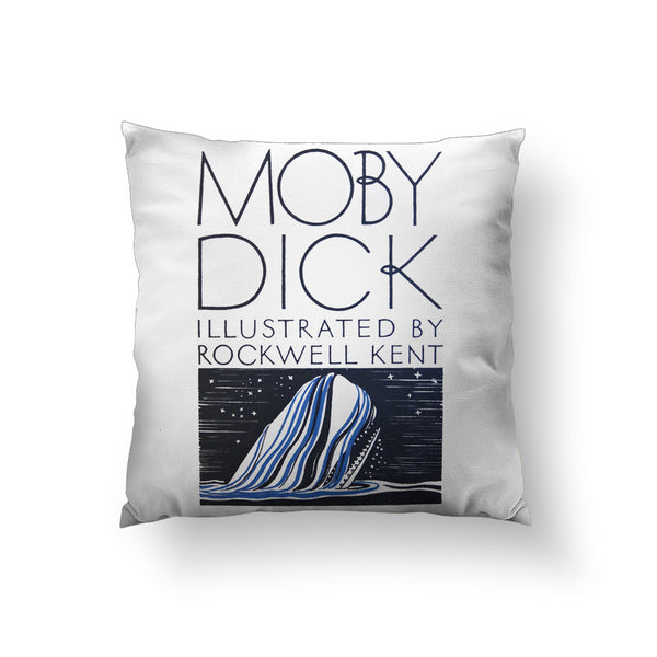 Moby Book Cover Throw Pillow