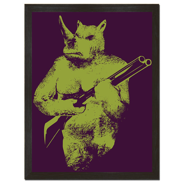 Rhino Hunter Art Print
