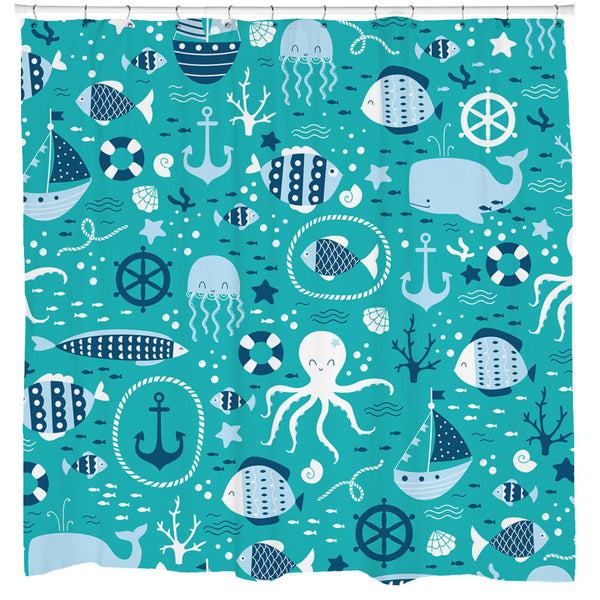 Seas the Day Shower Curtain