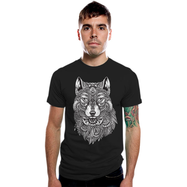 Tribal Wolf Men's Graphic Tee – Sharp Shirter
