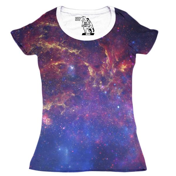 Milky Way Women's Graphic Tee Crewneck Top